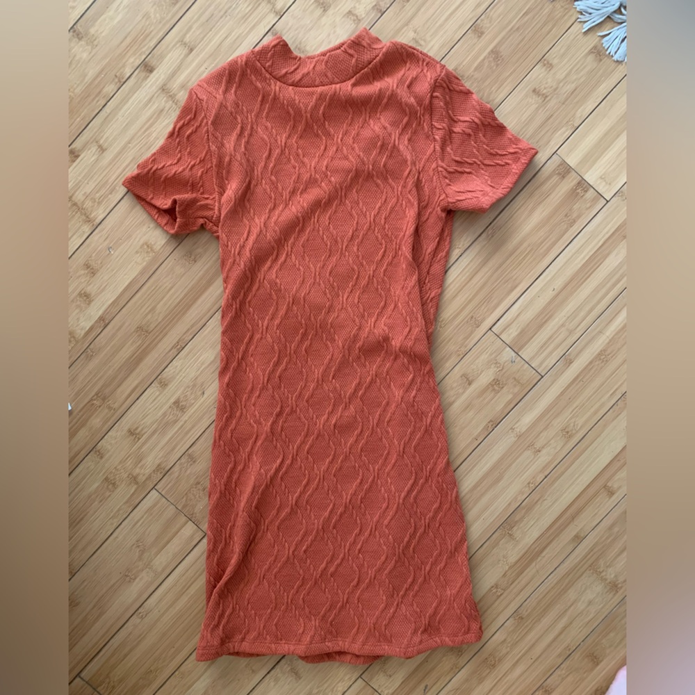 Forever 21 Rust Knit Dress mock neck